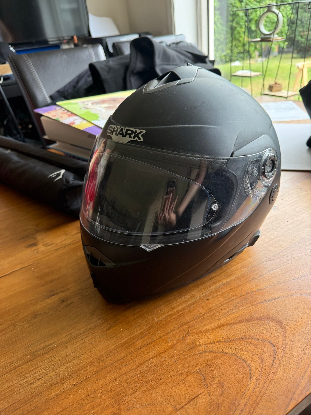 Shark Openline systeemhelm mat zwart maat L, Motoren, Kleding | Motorhelmen, Systeemhelm, Heren, Shark, Ophalen of Verzenden