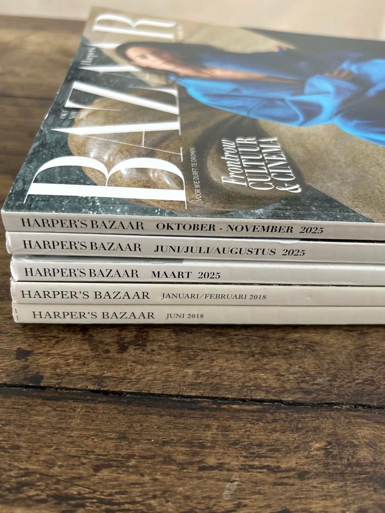 Harper's Bazaar - 5 edities (2018-2025), Boeken, Tijdschriften en Kranten, Zo goed als nieuw, Glossy, Ophalen of Verzenden