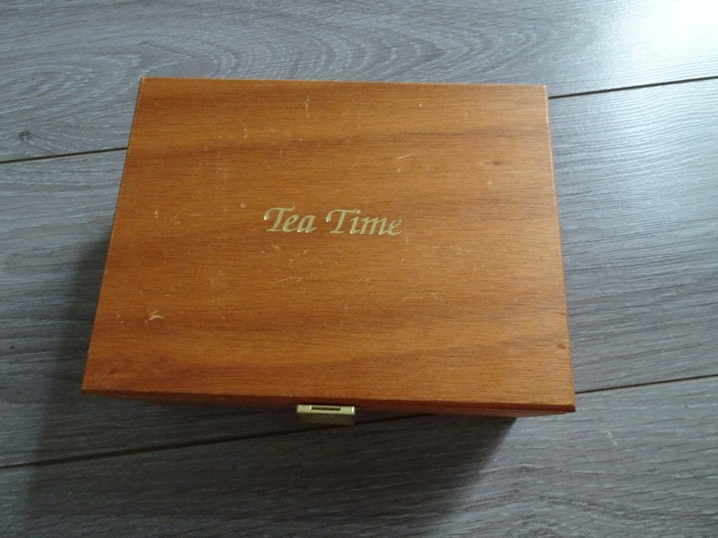 Houten Theedoos 16x21x8 cm | Theekist |Thee Organizer, Gebruikt, Hout, Ophalen of Verzenden, Theedoos