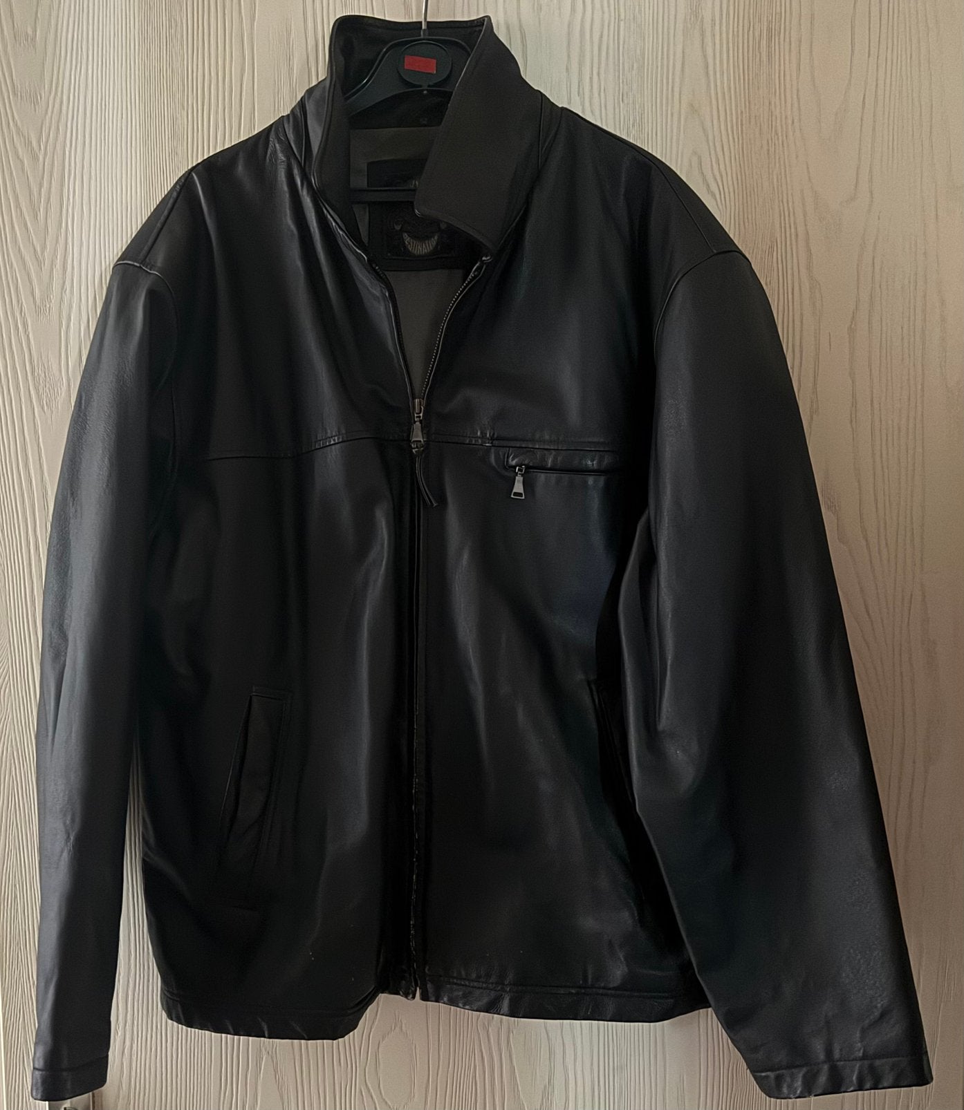 Vintage leren jack UNKNOWN DESTINATION maat 52 zwart, Ophalen of Verzenden, Tweedehands, Jas | leer