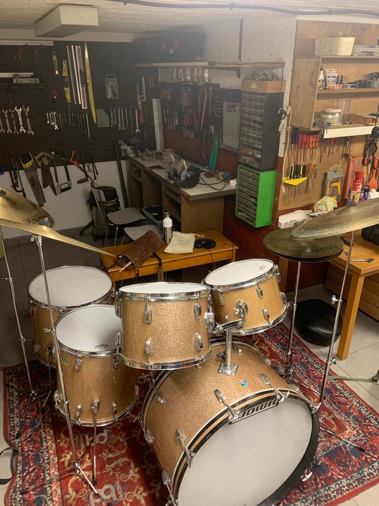 Ludwig Big Beat ‘70s Pink Champagne Sparkle, Ophalen, Zo goed als nieuw, Ludwig