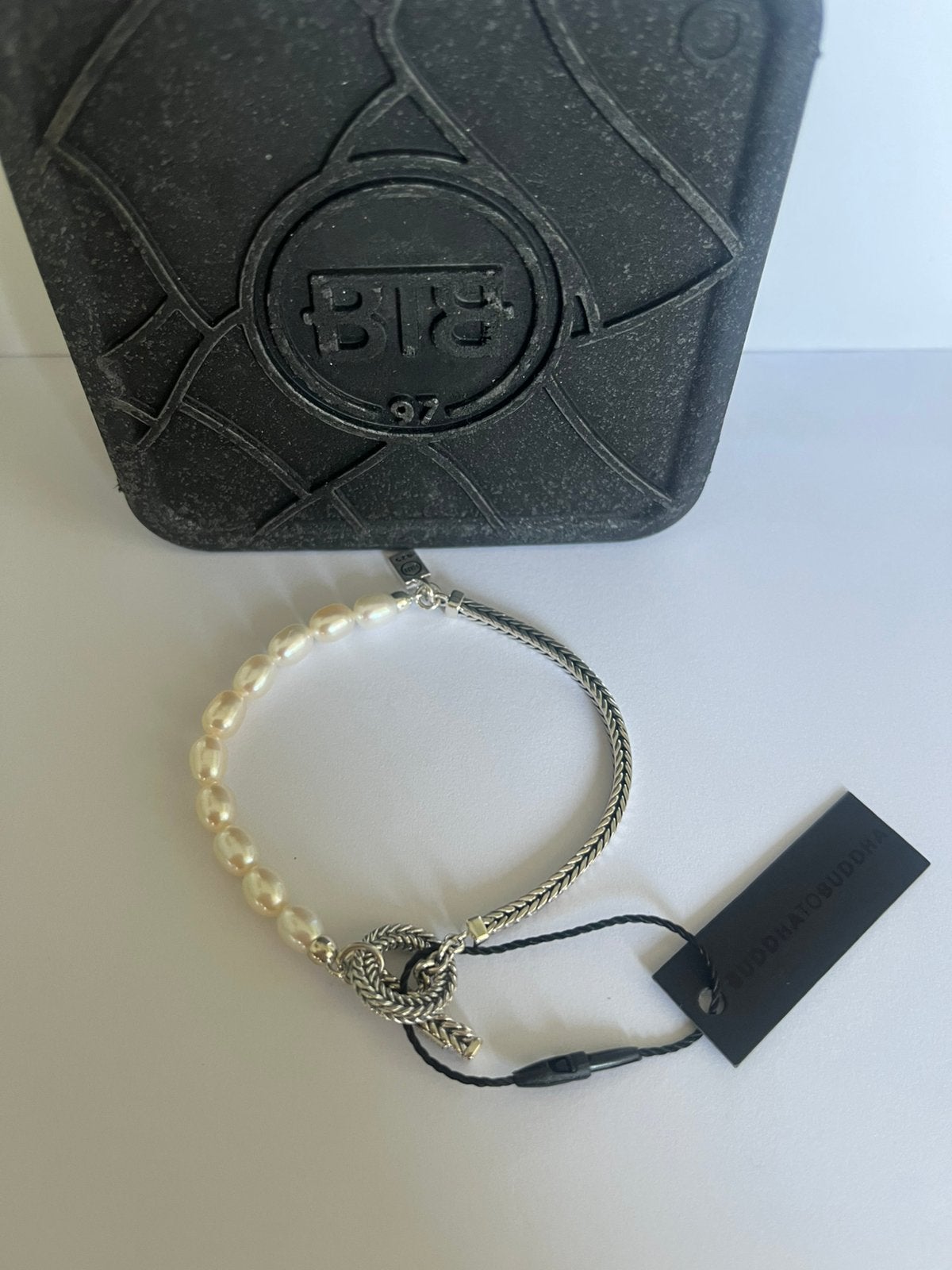 Buddha to buddha barbara pearl bracelet, Ophalen, Nieuw, Zilver, Zilver