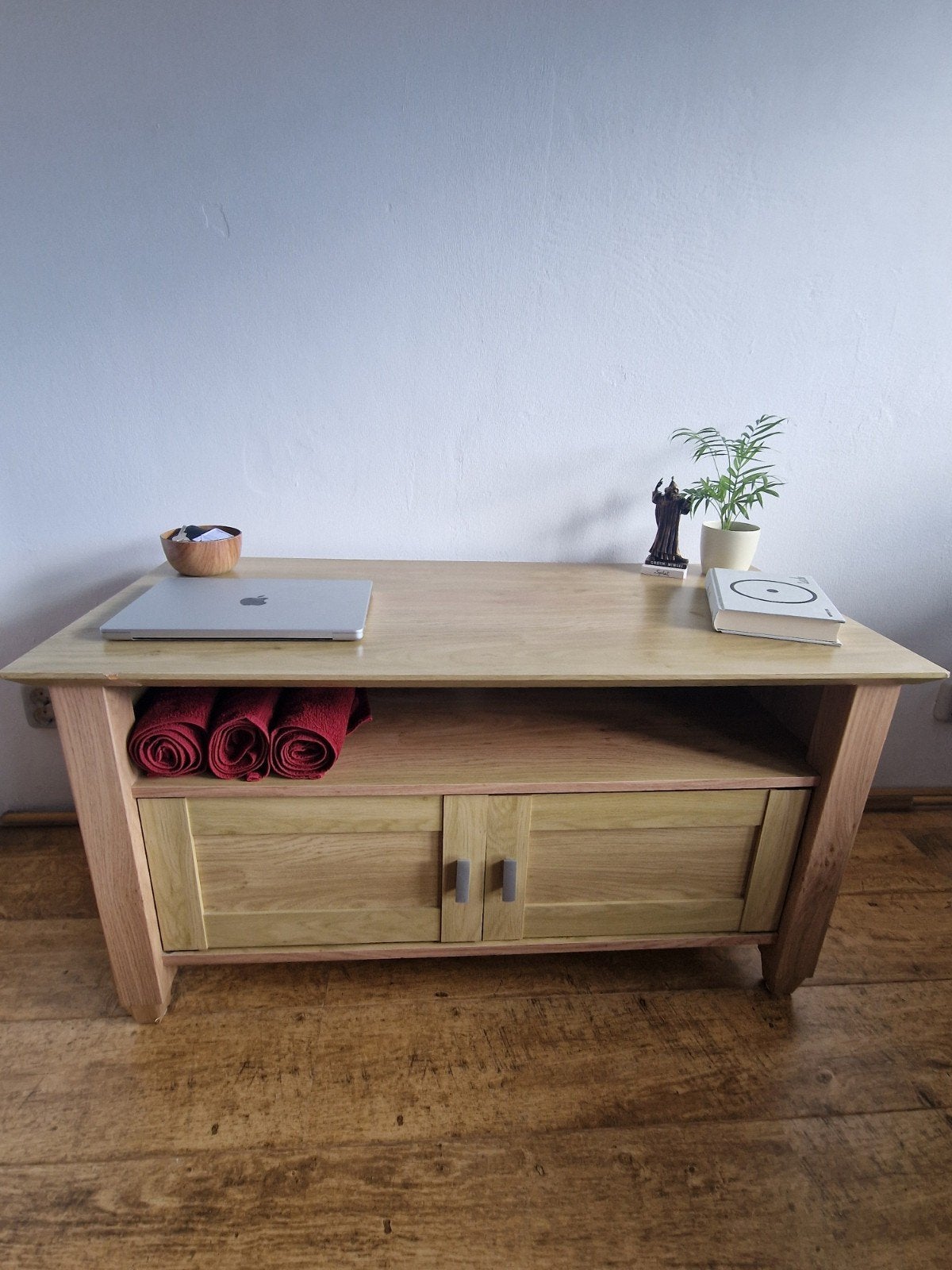 TV-Meubel eikenlook 110x50, Huis en Inrichting, Kasten | Televisiemeubels, Ophalen, Gebruikt, 100 tot 150 cm, Eikenhout