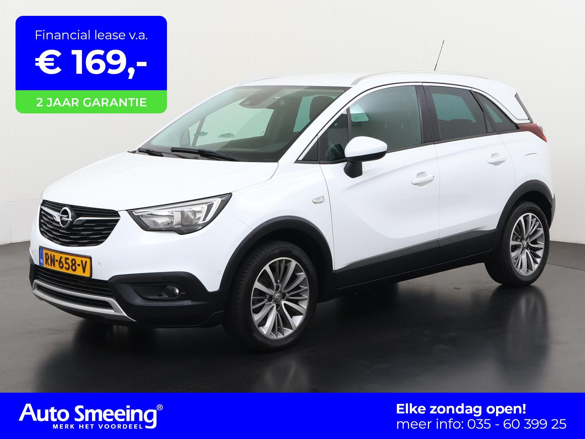 Opel Crossland X 1.2 Turbo Innovation Automaat | Trekhaak |, Auto's, 12 maanden, Gebruikt, Euro 6, Wit