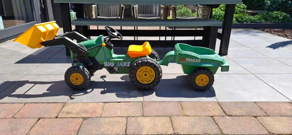 Big Jake Traptractor met voorlader en aanhanger, Kinderen en Baby's, Speelgoed | Buiten | Voertuigen en Loopfietsen, Ophalen, Gebruikt