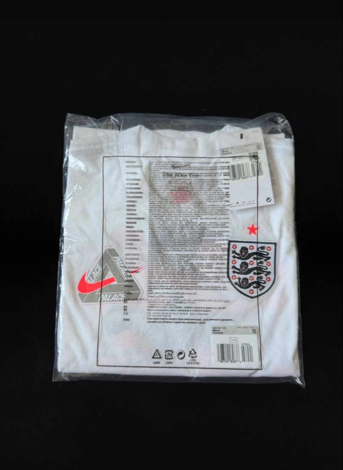 Nike X Palace Engeland Voetbalshirt - Nieuw met tags, Kleding | Heren, T-shirts, Ophalen of Verzenden, Nieuw, Overige maten, Wit