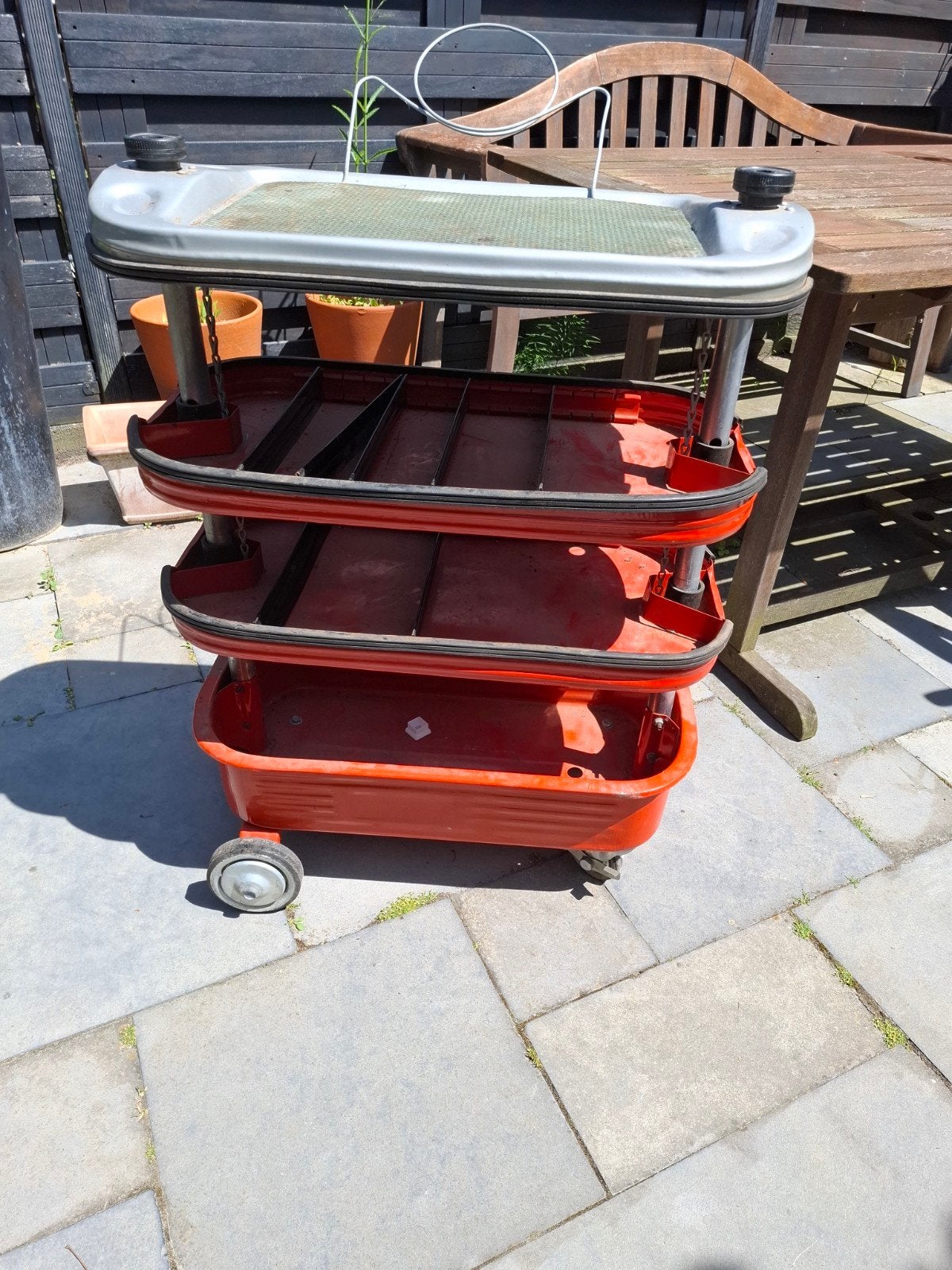 Gereedschap kar, Ophalen