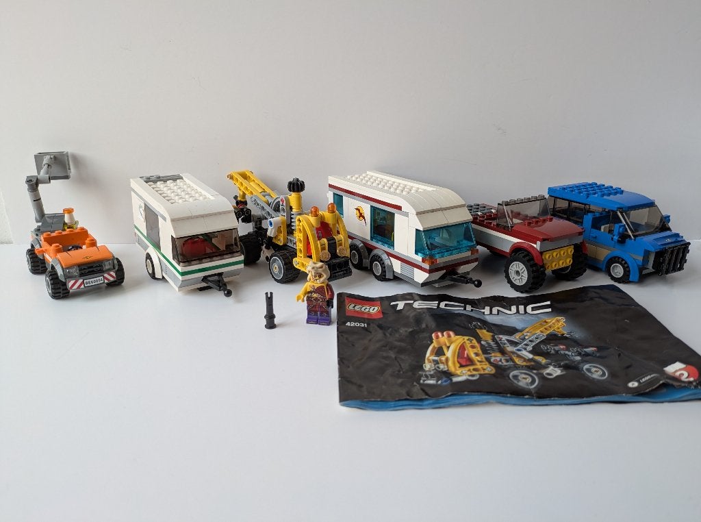 Lego. Caravan, auto takelwagen. 60117 42031 4435 44378 60054, Gebruikt, Lego, Overige typen, Ophalen of Verzenden