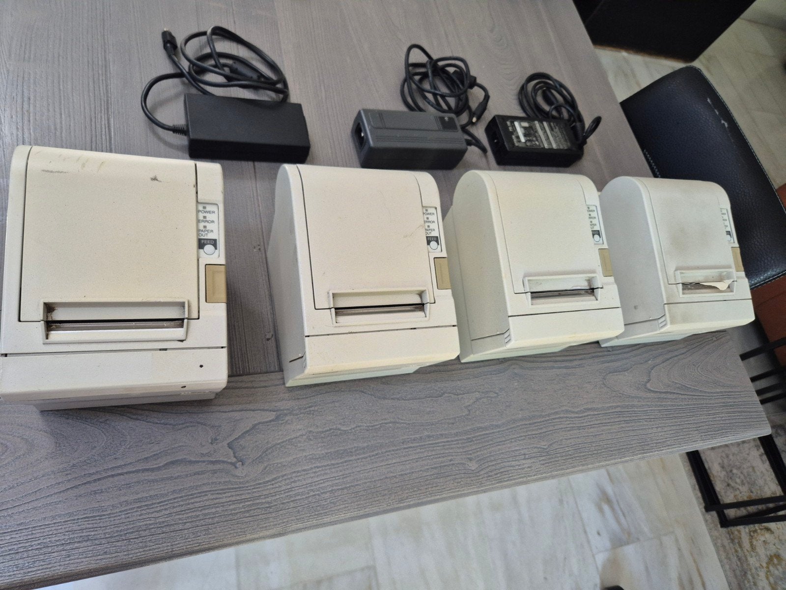 4x Epson TM-T88III Thermische Bonprinter met 3 adapters, Computers en Software, Ophalen, Zwart-en-wit printen, Gebruikt, Printer
