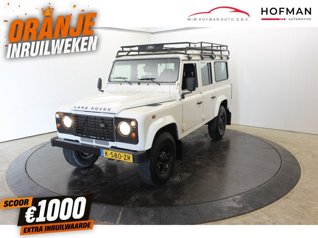 Land Rover Defender 2.4 TD 110 SW E 7 P | 1e Eigenaar | Tops, Auto's, Land Rover, Keurmerk '100% Onderhouden', 1940 kg, Stof, Gebruikt