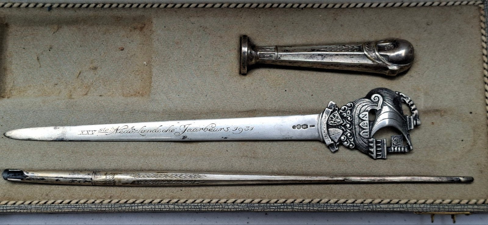 Zilveren Jubileumset XXV Nederlandse Jaarbeurs 1931, Antiek en Kunst, Ophalen of Verzenden