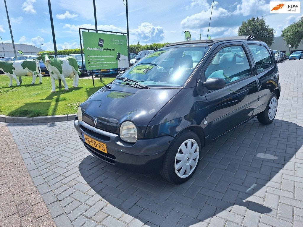 Renault Twingo 1.2-16V Lazuli / Cabriodak! / APK mei 2027, Voorwielaandrijving, 4 cilinders, 4 stoelen, Zwart