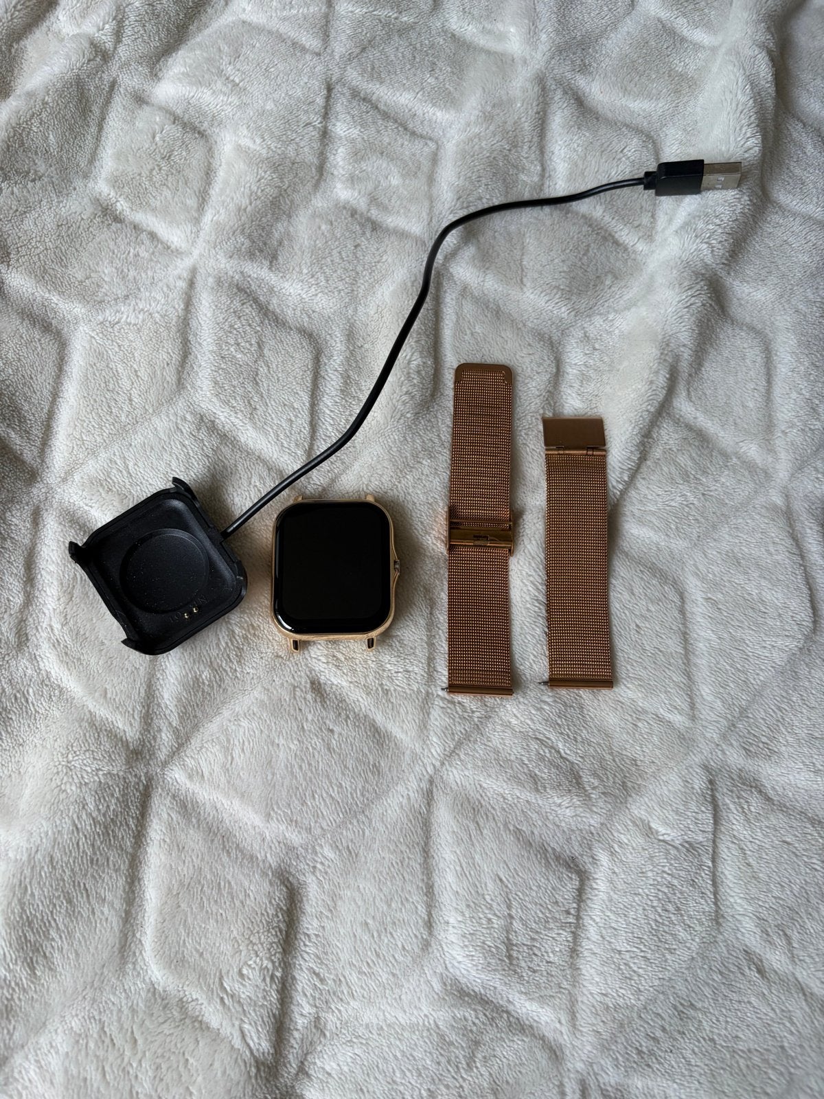 Smartwatch Y13 Roségoud met bandje, Ophalen, Hartslag, Zo goed als nieuw, Android