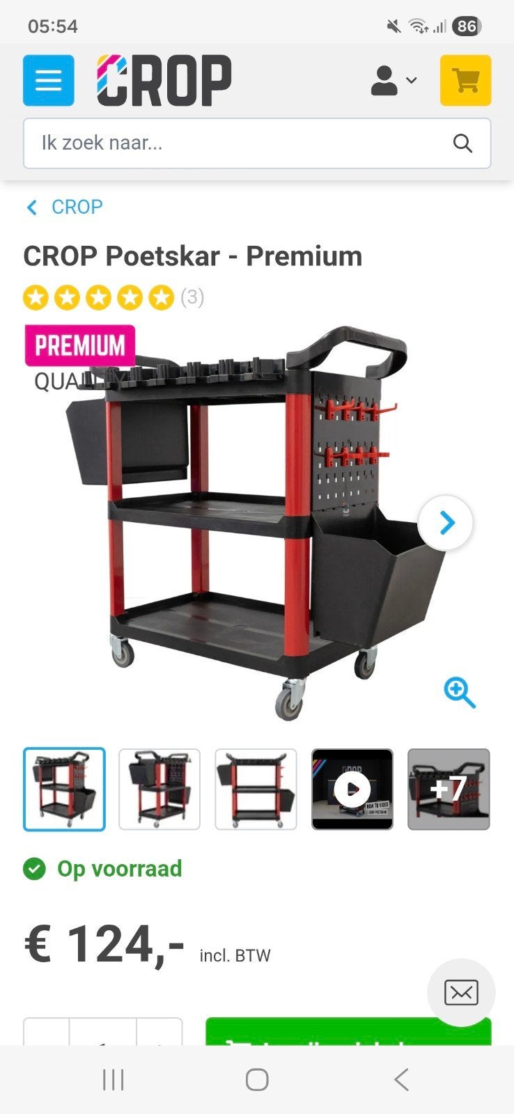 CROP Poetskar Premium – 2x – detailing trolley zo goed als n, Ophalen, Zo goed als nieuw, Gereedschapsopslag, Overige merken