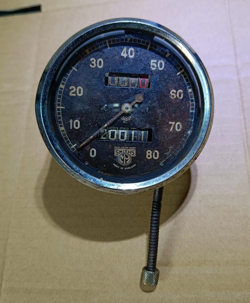 Smiths Chronometric mijlenteller 80mph, Motoren, Verzenden, Gebruikt