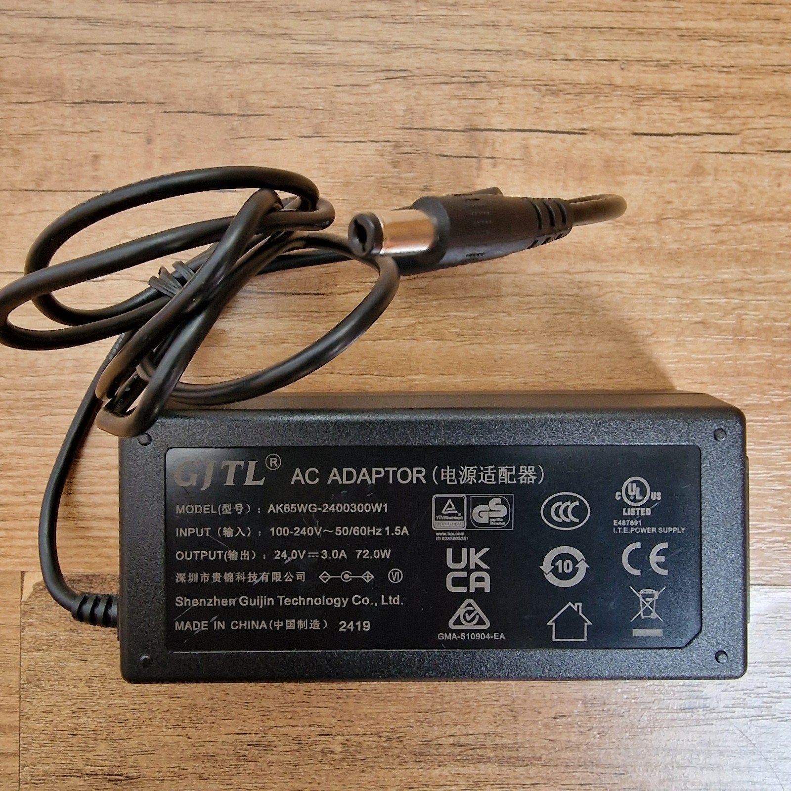 GJTL AC Adapter 24V 3.0A - Model AK65WG-2400300W1, Ophalen of Verzenden