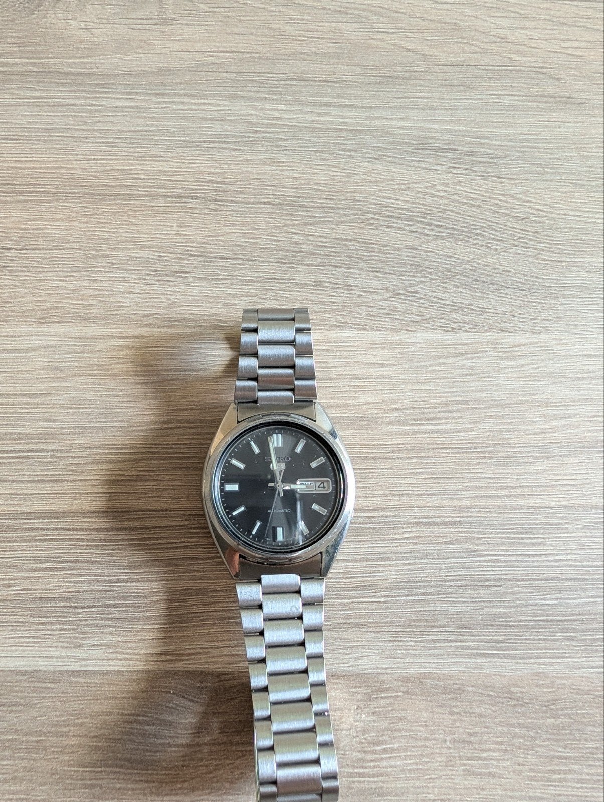 seiko 5 snxs79 sunburst grey, Ophalen of Verzenden, Zo goed als nieuw, Staal, Seiko