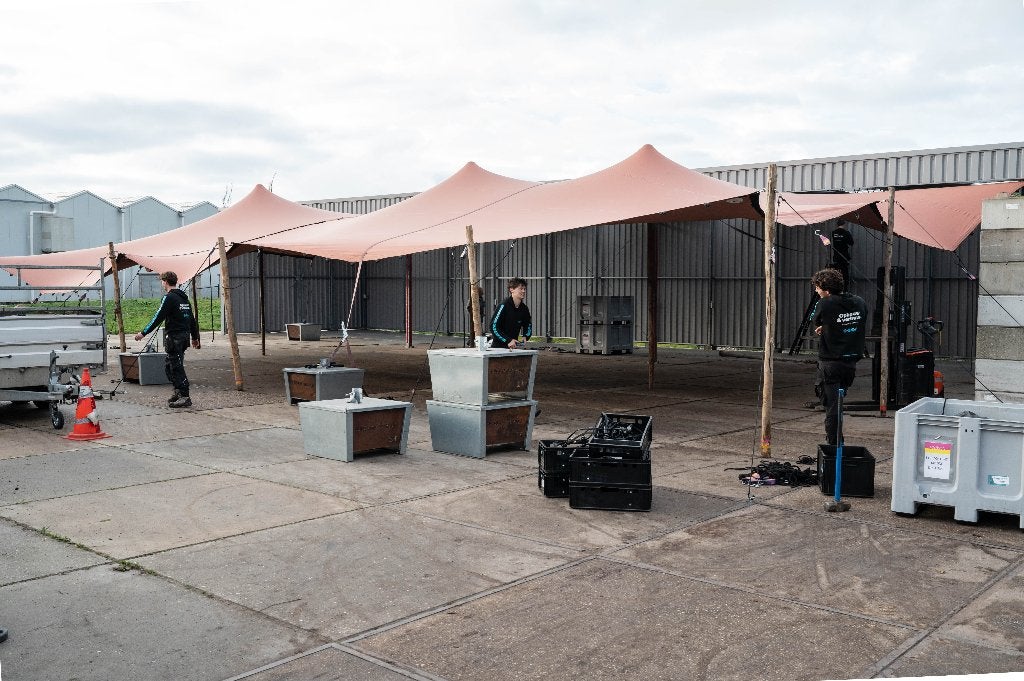 Roze Stretchtent huren! - Exclusieve tent bruiloft te huur!, Ophalen, Nieuw, Geboorte of Huwelijk