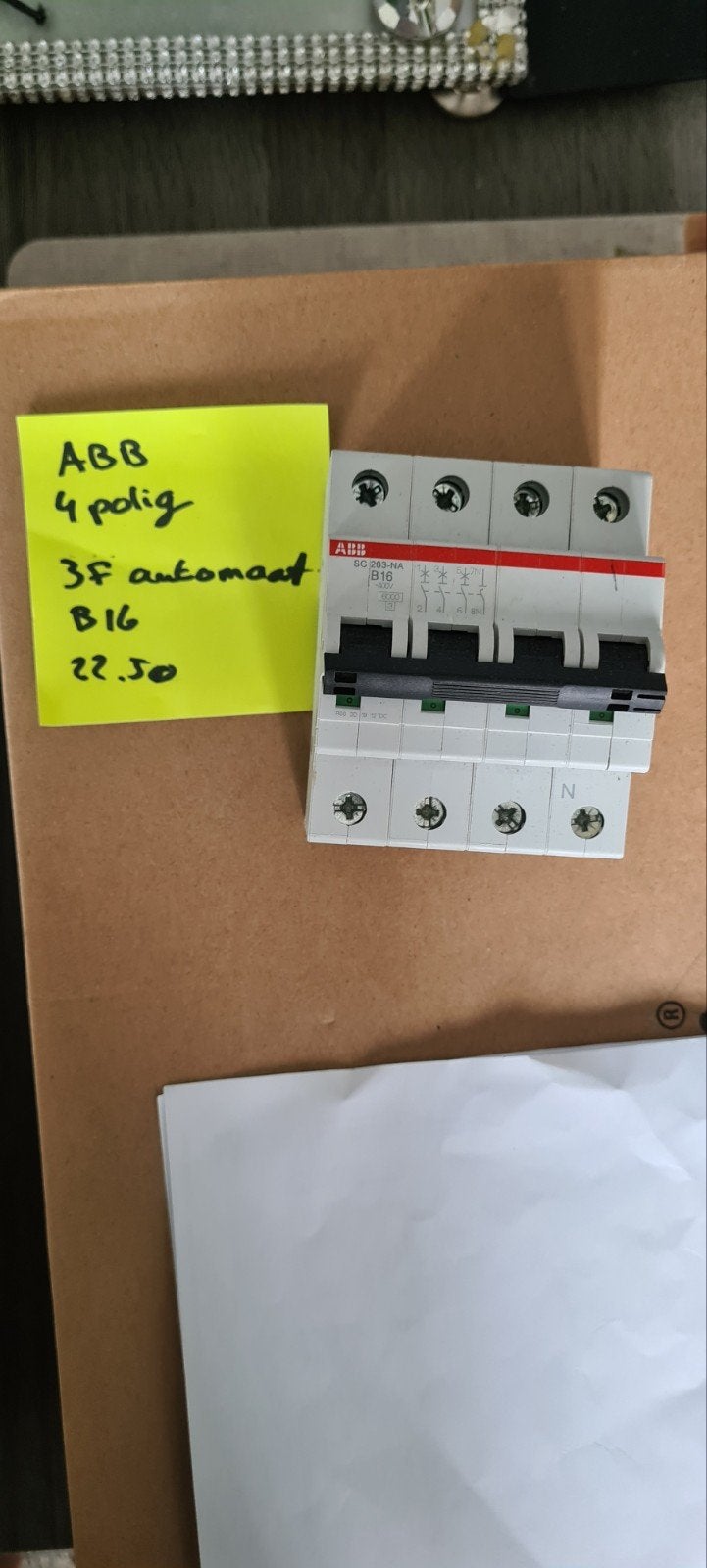 ABB automaat 3 Fase  4- polig B16  ( 1 stuk), Ophalen of Verzenden, Nieuw, ABB, Overige typen