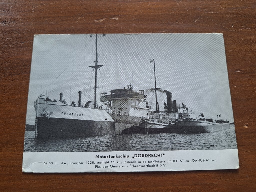 reclamekaart Van Ommeren Motortankschip Dordrecht, Verzenden, Kaart, Foto of Prent