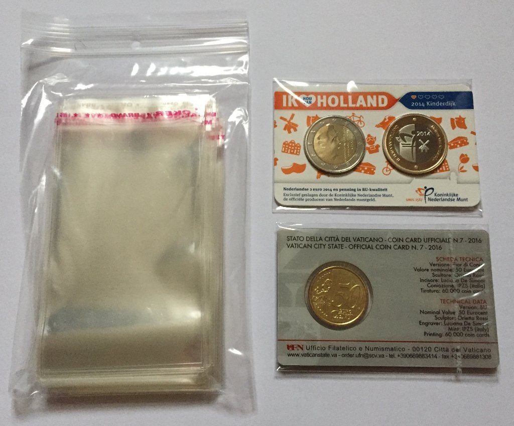 Plastic zakjes voor opbergen klein formaat coincards, Postzegels en Munten, Munten en Bankbiljetten | Toebehoren, Verzenden, Overige typen