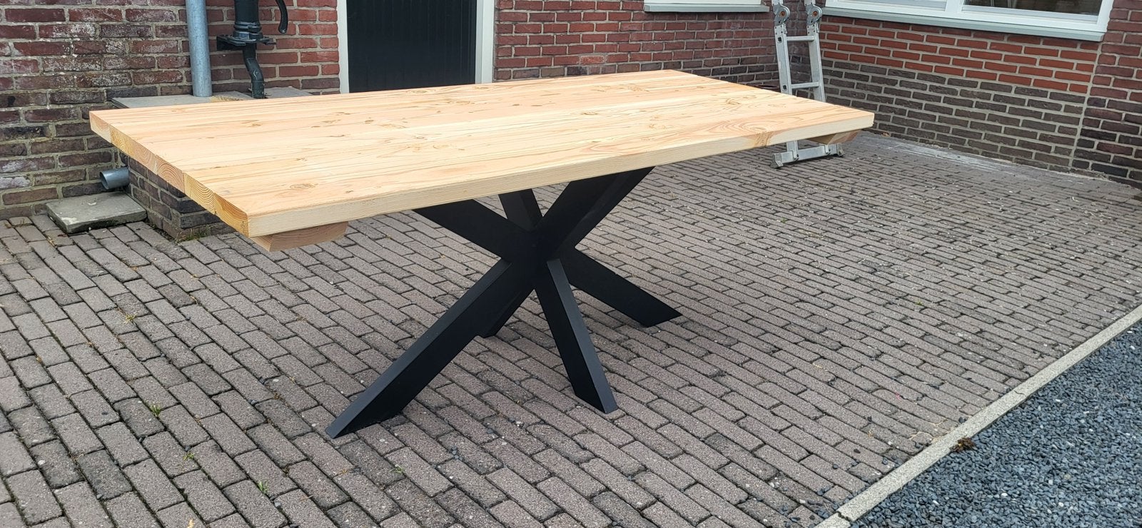 Douglas tuintafel, Ophalen, Zo goed als nieuw, Rechthoekig, Hout