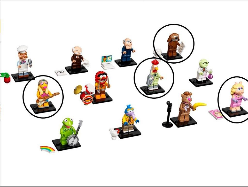 Diverse Lego Muppets Minifiguren serie 71033, Overige thema's, Lego, Ophalen of Verzenden, Zo goed als nieuw