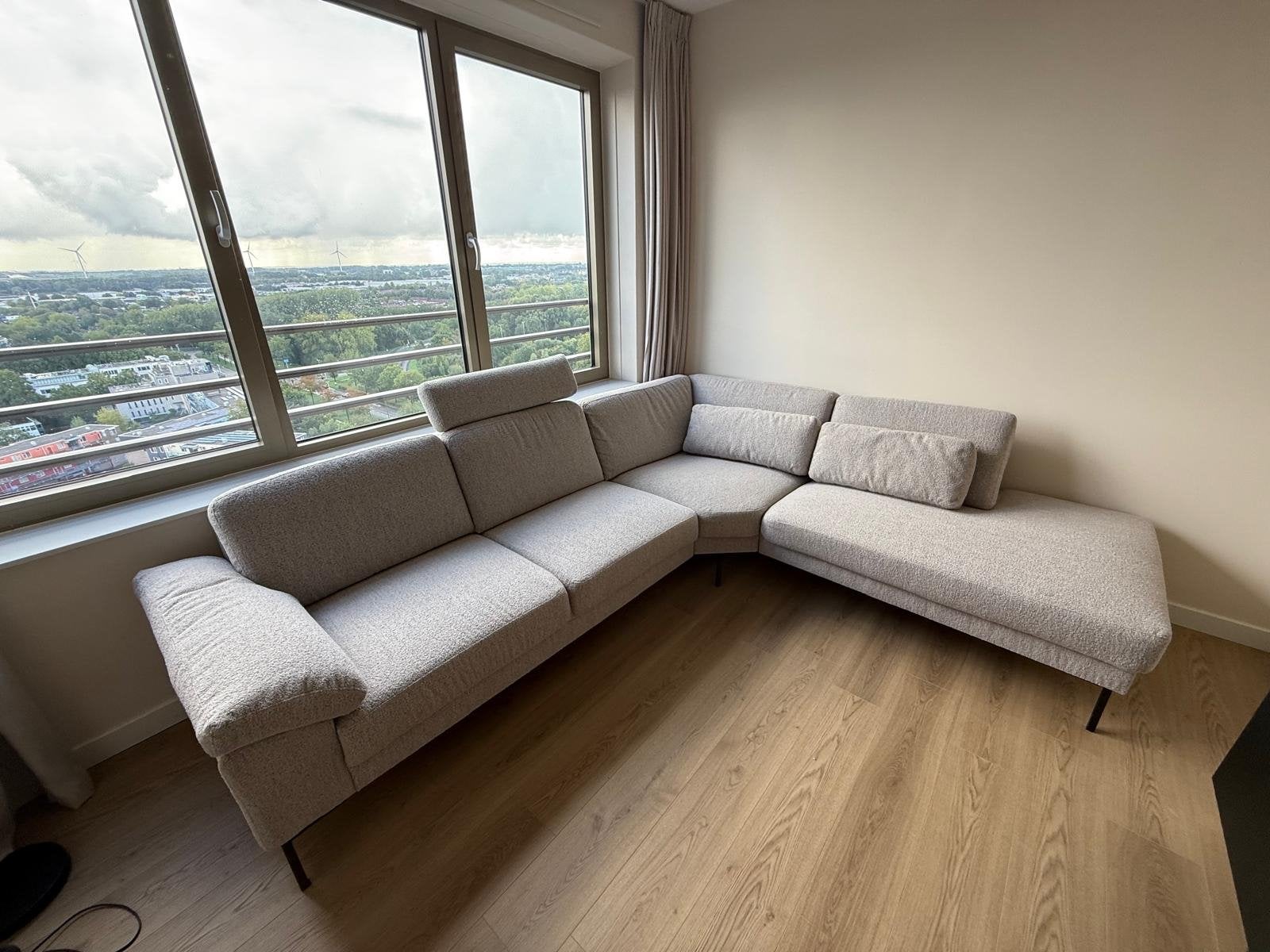 Hoekbank Tom rechts - Monza - beige, Ophalen, 250 tot 300 cm, Hoekbank, Zo goed als nieuw