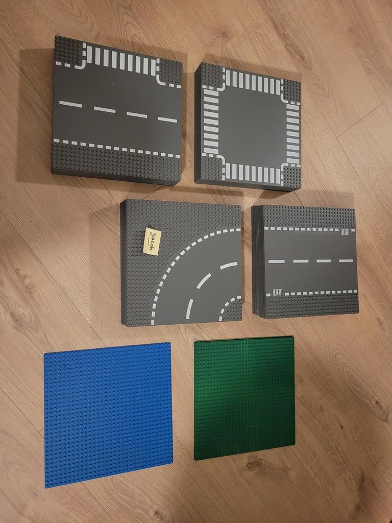 Lego 7281 7280 Grondplaten Wegenplaten Groen Blauw Grijs, Kinderen en Baby's, Speelgoed | Duplo en Lego, Ophalen of Verzenden