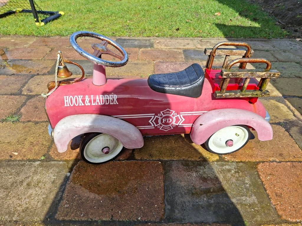 Vintage loop brandweerauto - 'Hook & Ladder', Ophalen of Verzenden, Gebruikt, Loopvoertuig