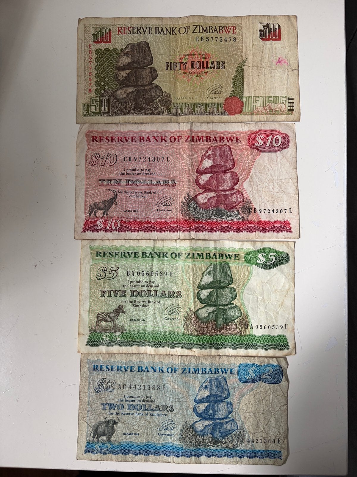 Bankbiljetten Zimbabwe, Ophalen of Verzenden, Zimbabwe
