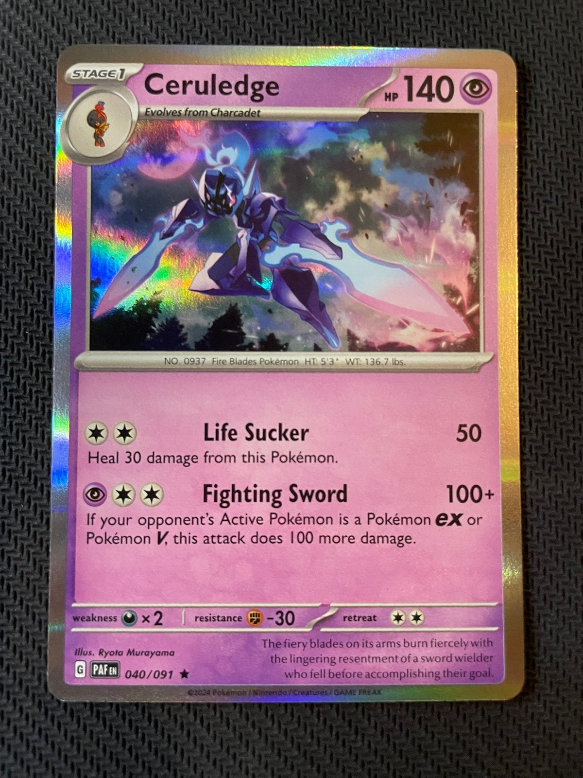 Ceruledge Rare 040/091 Holo Paldean Fates Packfresh, Ophalen of Verzenden, Zo goed als nieuw