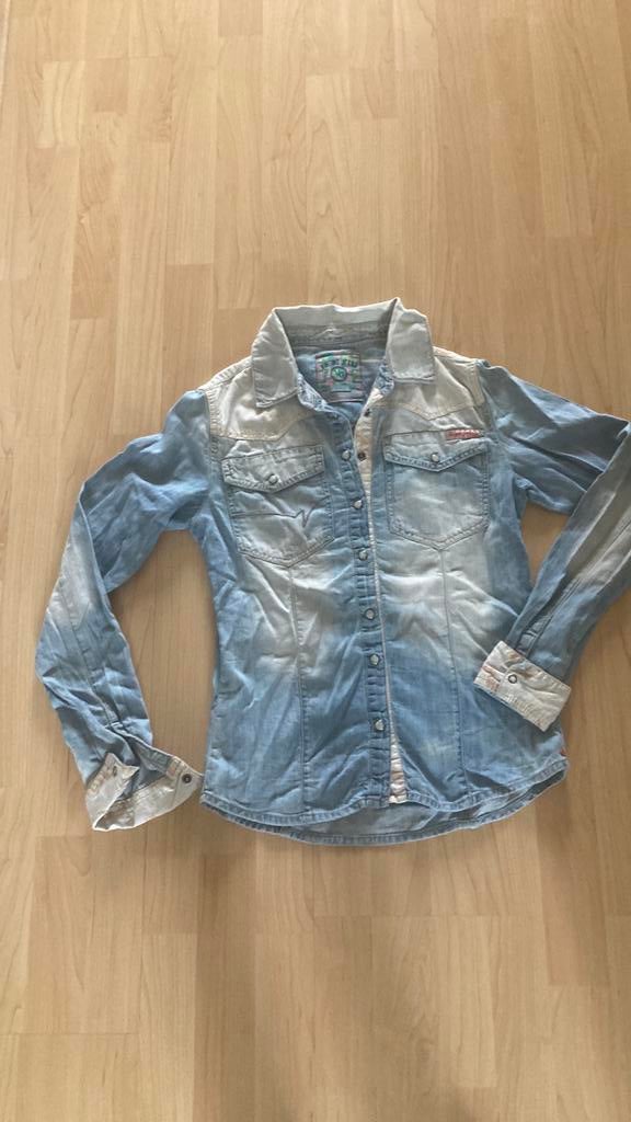 Vingino spijkerblouse meisjes, Ophalen of Verzenden, Zo goed als nieuw, Meisje, Jas