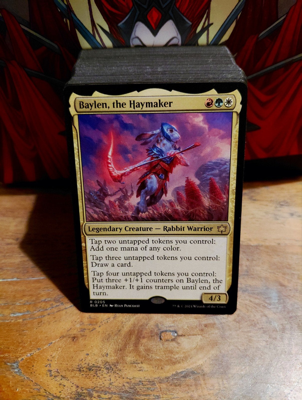 mtg commander deck baylen bloomburrow, Ophalen of Verzenden, Zo goed als nieuw, Speeldeck