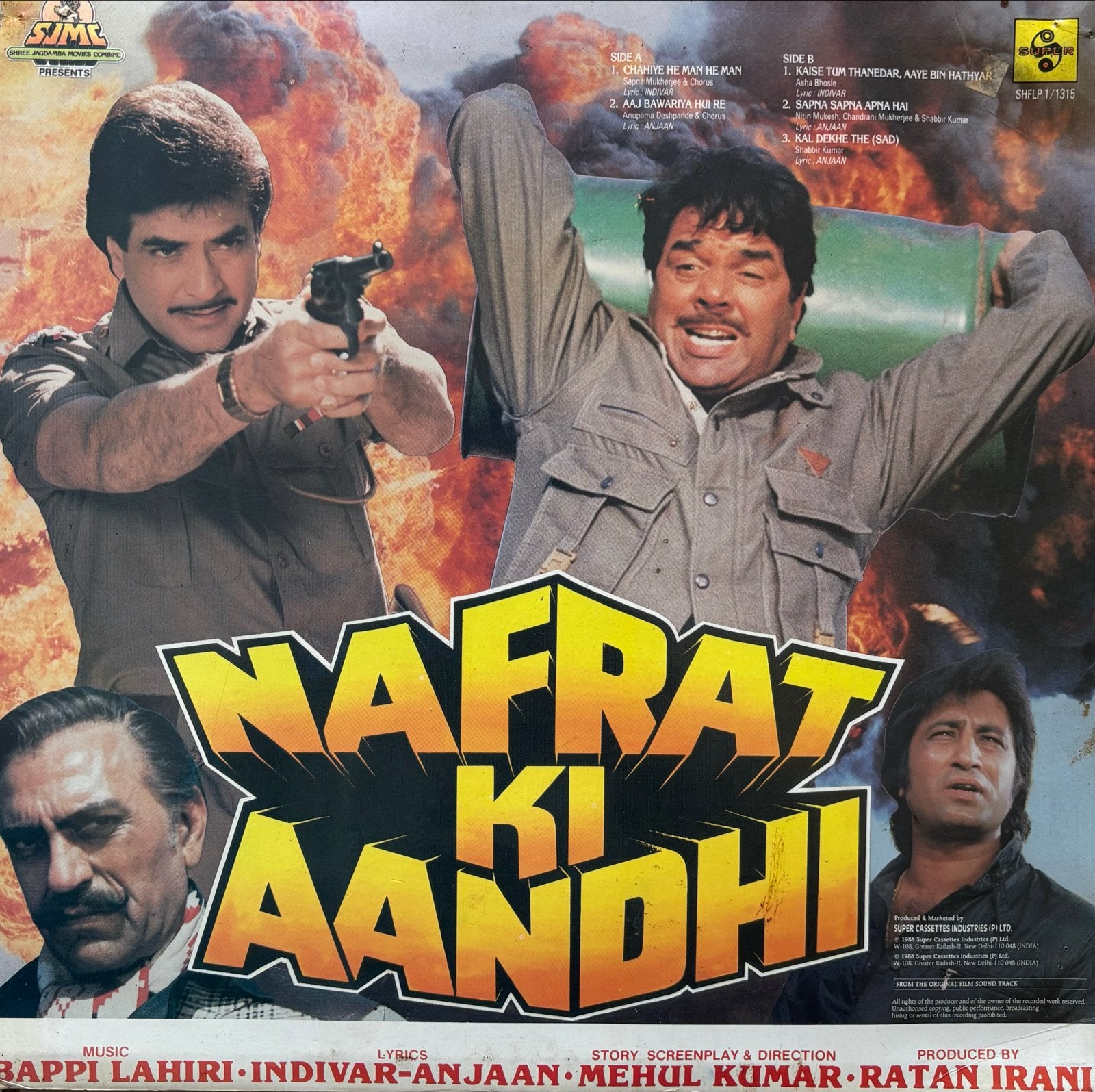 Nafarat Ki Aandhi - Bollywood Soundtrack LP, Verzenden, Gebruikt, 12 inch
