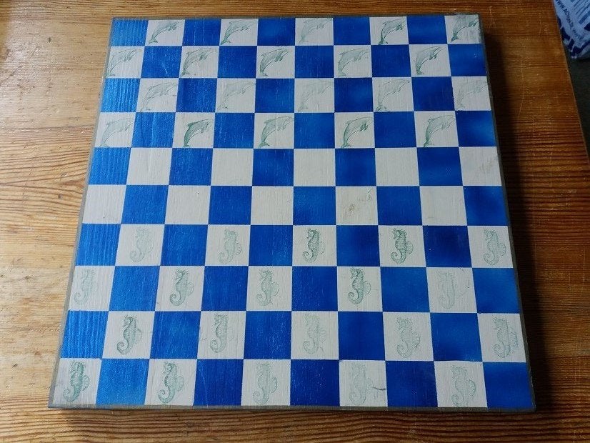 Kunstzinnig Dambord, Een of twee spelers, Ophalen of Verzenden, Zo goed als nieuw