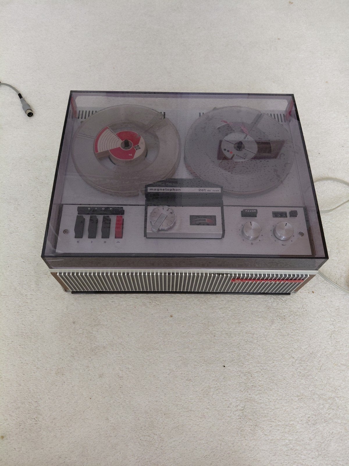 Telefunken Magnetophon 201 de Luxe Bandrecorder, Ophalen of Verzenden, Bandrecorder, Met banden