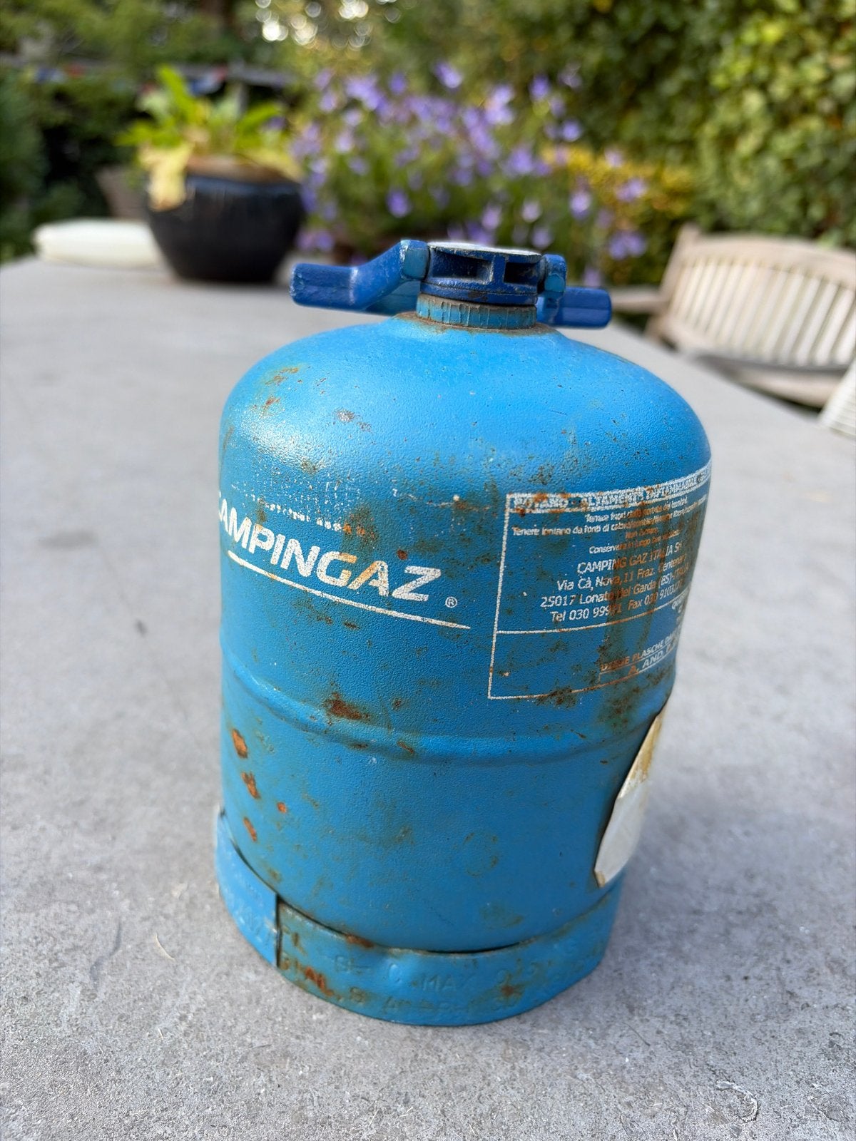 Campingaz gasfles 901 (leeg), Caravans en Kamperen, Kampeeraccessoires, Ophalen, Gebruikt