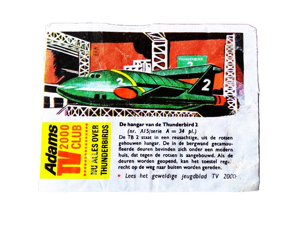thunderbird 2 nr.A 15 *1966*adams serie tv club 2000, Ophalen of Verzenden, Gebruikt, Tv, Foto of Kaart