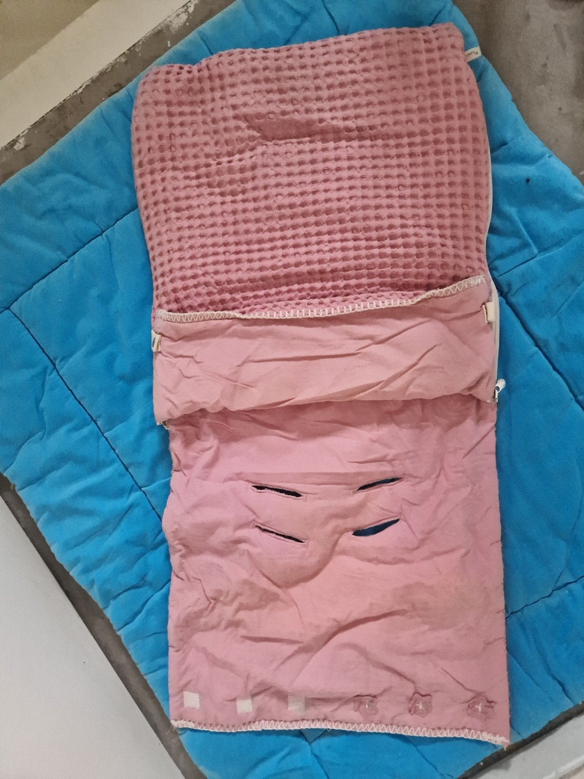 Koeka Maxi Cosi zak - Roze wafelstof, Ophalen, Gebruikt, Overige merken