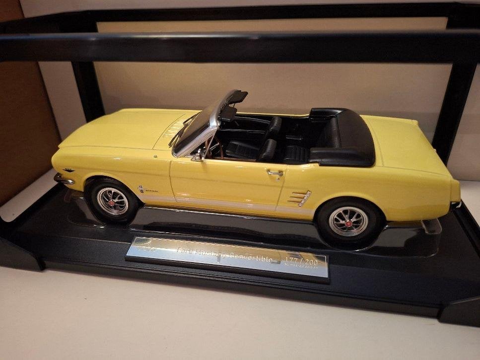 €75 Norev Ford Mustang '66 limited edition geel, 177 / 200, Hobby en Vrije tijd, Ophalen of Verzenden, Nieuw, Auto, Norev