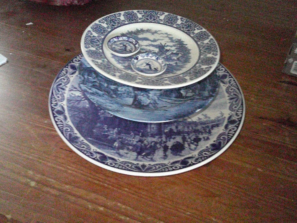 etagere delfts blauw, Huis en Inrichting, Woonaccessoires | Etagères, Ophalen