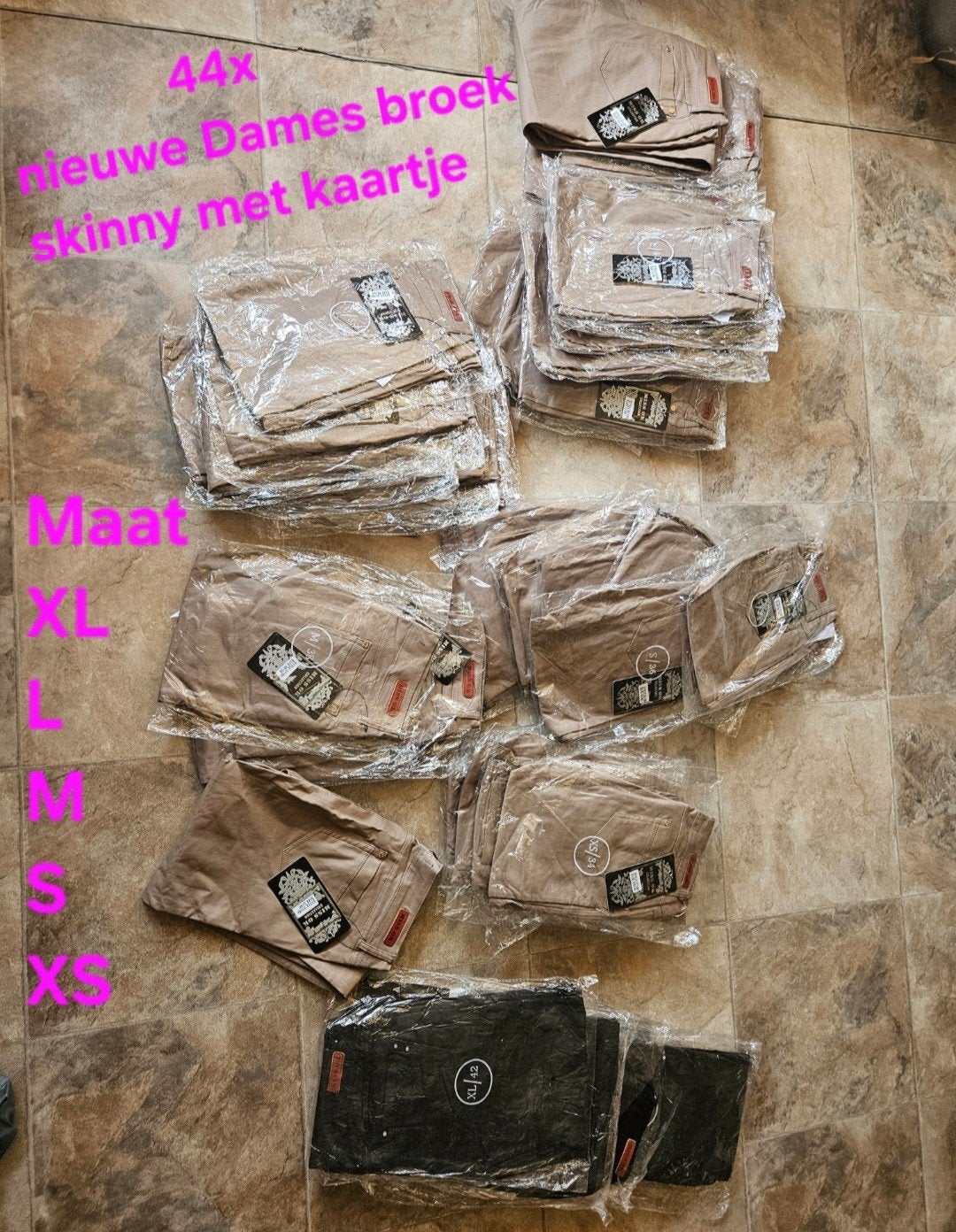 44x Nieuwe Dames Skinny Broeken met Kaartje - Diverse Maten, Ophalen of Verzenden, Nieuw, Lang
