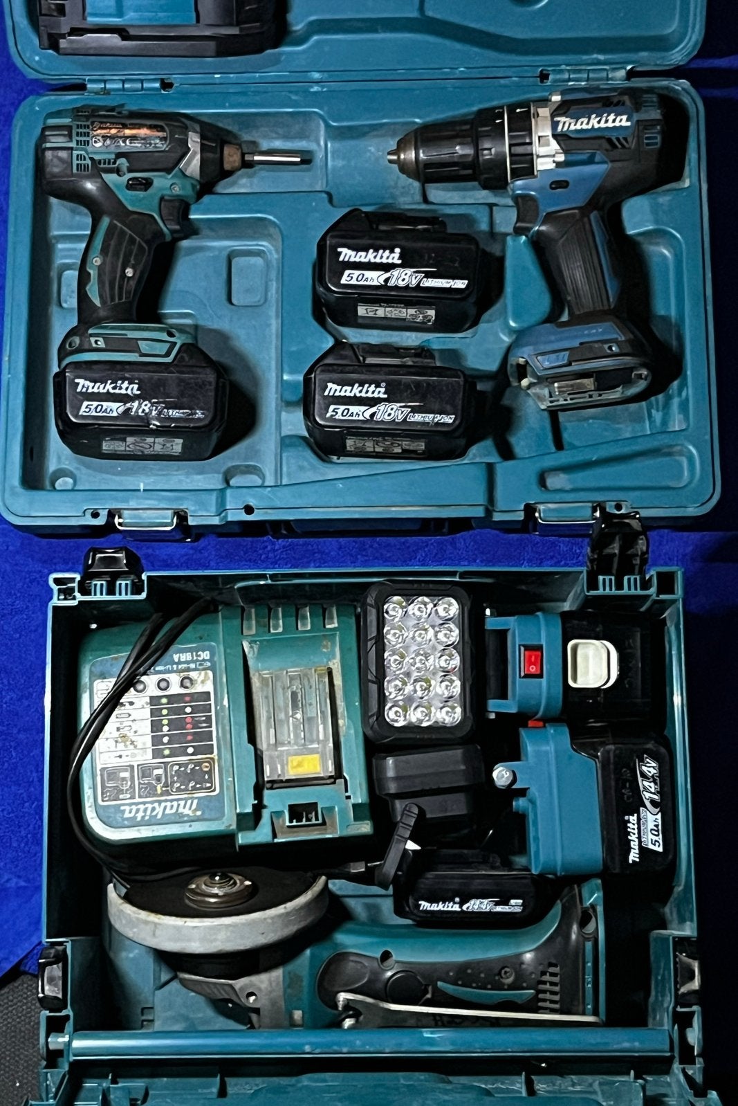 Makita Accu Gereedschap Set: Boormachine, Slagmoersleutel, H, Ophalen of Verzenden, Boor- en Schroefmachine, Klopboormechanisme