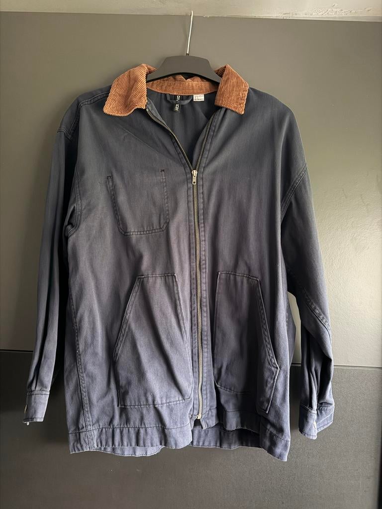 H&M Denim marine jas maat S, Verzenden, Gedragen, Blauw