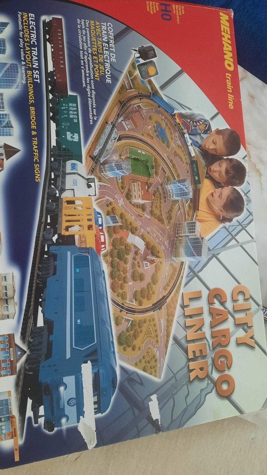 MEHANO City Cargo Liner H0 Treinset met Landschap en Huizen, Ophalen of Verzenden, Zo goed als nieuw, Gelijkstroom of Wisselstroom