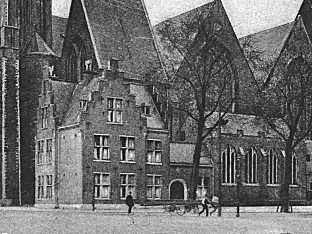 972124	Den Haag	Groote Kerk	1950	Gelopen met zegel, Ophalen of Verzenden, 1940 tot 1960, Gelopen, Zuid-Holland