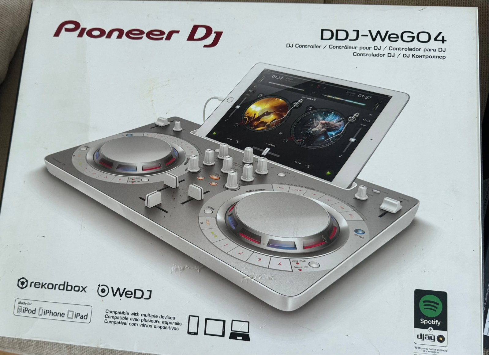Pioneer DJ DDJ-WeGO4 wit—DJ Controller, nauwelijks gebruikt, Ophalen of Verzenden, Zo goed als nieuw, Dj-set, Pioneer