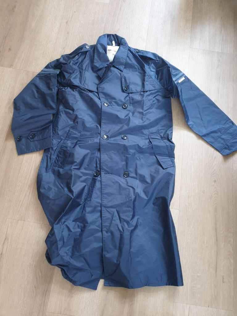 AGU Regenjas - Donkerblauw, 100% Rubber, Maat S, Verzenden, Zo goed als nieuw