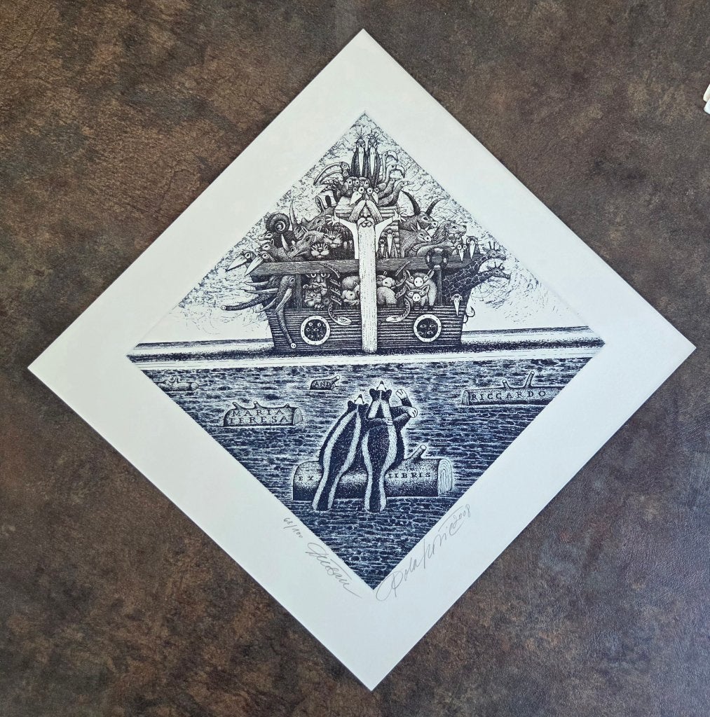 Exlibris / Ex libris Dusan Polakovic, Ark van Noach, Antiek en Kunst, Verzenden